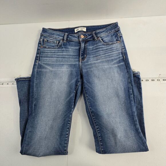 BKE Victoria universal fit mid rise bootcut jeans 28x29.5 blue denim 6299 - Picture 1 of 11